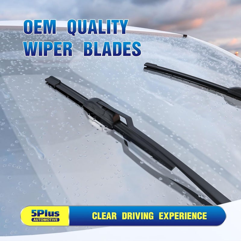 5PLUS Windshield Wipers Replacement for Kia Telluride 2023-2020 / Kia Sedona 2021-2015 Premium All Weather Front & Rear Wiper Blades 26"+18"+13"-OEM Original Factory Quality(Set of 3) - Image 4